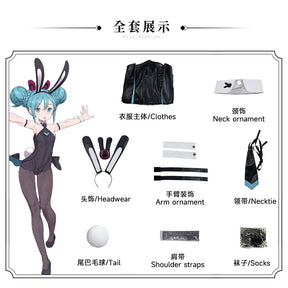 Hatsune Bunny Cave Rabbit Girl Hatsune COS Future Cosplay Anime Costume Set 2024 New Clothing