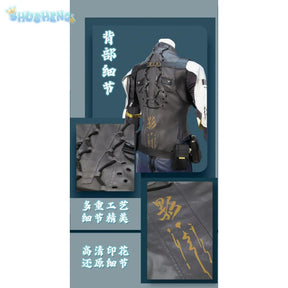 Wuthering Waves Calcharo Cosplay Costume Vest dress waist cover gloves waist bag props Halloween men women customized uniform
