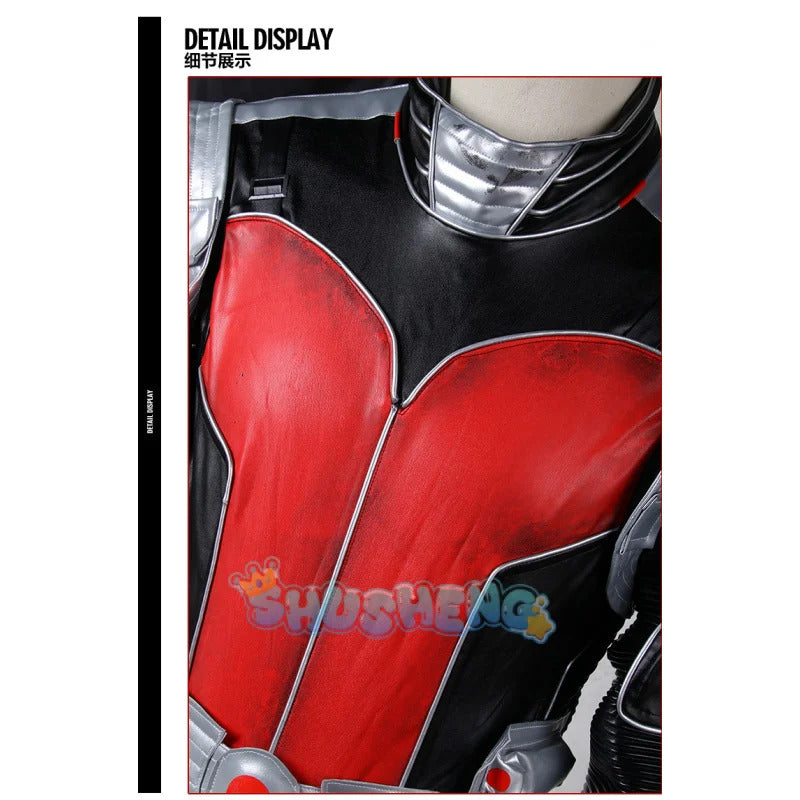 Ant Man Cosplay Scott Lang Costume Jumpsuit, helmet, gloves accessory Halloween party men's Fantasy combat suit set XS-XXXL
