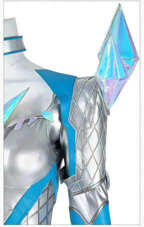 White Queen Emma Grace Frost Rivals cosplay costume High quality women fantasy jumpsuit shoes props shoulder armor Halloween set