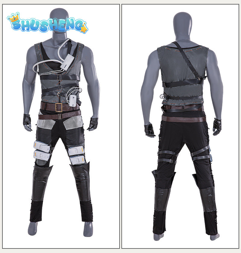 New Game Apex Legends Crypto Cosplay Costume Shirt Vest Coat Pants Belt Gloves for Men Boy Custom Made