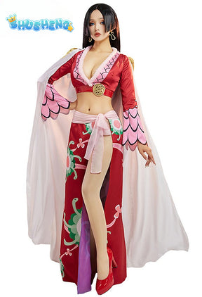 Anime Adult Women Sexy One Piece Cosplay Costume One Piece Boa Hancock Cosplay Costume for Halloween