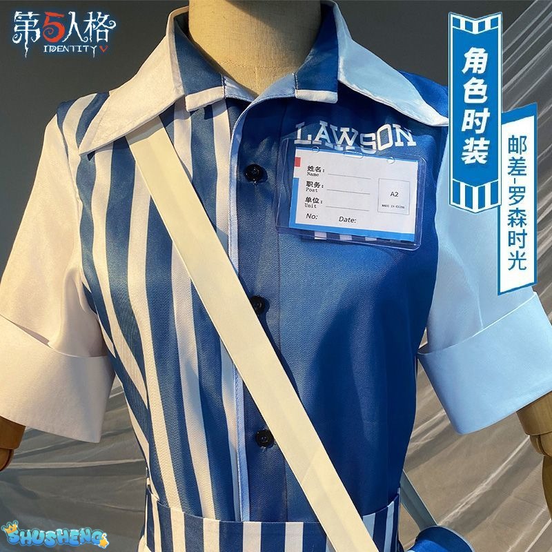 Game Identity V Cosplay Costumes Postman Victor Grantz Cosplay Costume Survivor Uniform Suits Clothes Blue Uniform