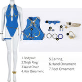 Shusheng-R Street Fighter 6 Chun-Li Cosplay Costume Sexy Swimsuit Props Accessories Women Halloween Carnival Party