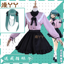 Vampire Miku Cosplay Costume Vocaloid Vampire Miku figure cosplay suit Pink kawaii dress Bowknot uniform