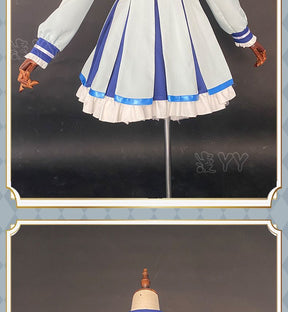 Aikatsu Stars! Costume Nijino Yume Cosplay Dresses School Idol Yume Wigs Headwear Halloween Carnival Schoolgirl Uniform Dress
