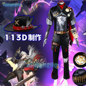 Game Honkai Star Rail Boothill Cosplay Costume Hat Gloves Arm Prop Suits Shoes Men Halloween Party Carniavl Party