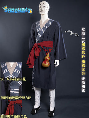 Black Myth: Wukong Mi Dao Ren Cosplay Costume Boss Mi Dao Ren Game Clothing Halloween Party Men's and Women's New Style Set