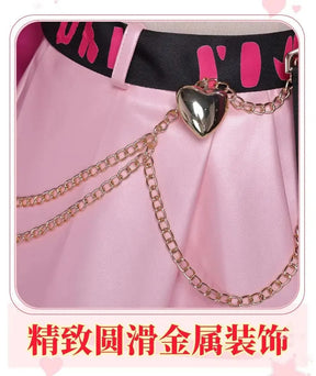 Luo Tianyi  Virtual idol Cosplay Vsinger underground rock Costume Coat dress earring prop set Halloween fashion women uniform