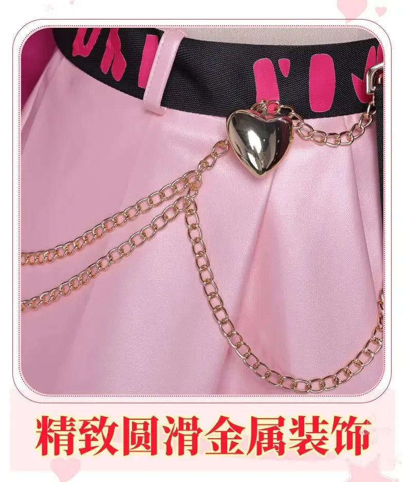 Luo Tianyi  Virtual idol Cosplay Vsinger underground rock Costume Coat dress earring prop set Halloween fashion women uniform