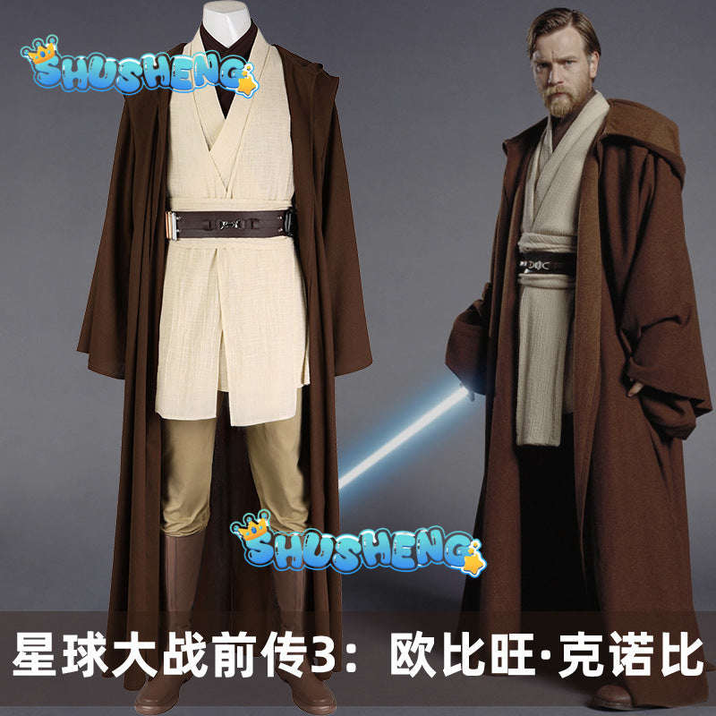 Obi Wan Kenobi Cos Costume From Star Wars Series Halloween Costumes for Man Cos Costume Man Anime Cos