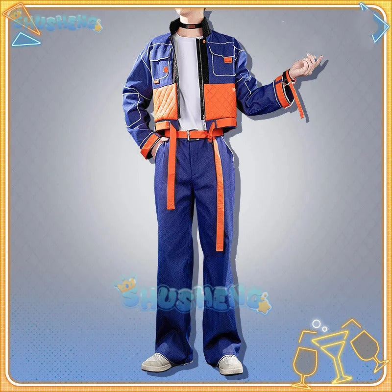 Shusheng vtuber Kitami Yusei cosplay costume uniform Halloween Carnival Party Christmas play rode clothes for men