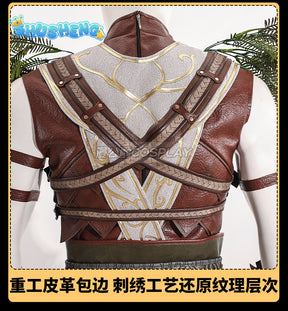 Halsin Cosplay Costume BG3 Halsin Battle Suit With Shoes Custom Made Male Halloween Carnival Party Outfit