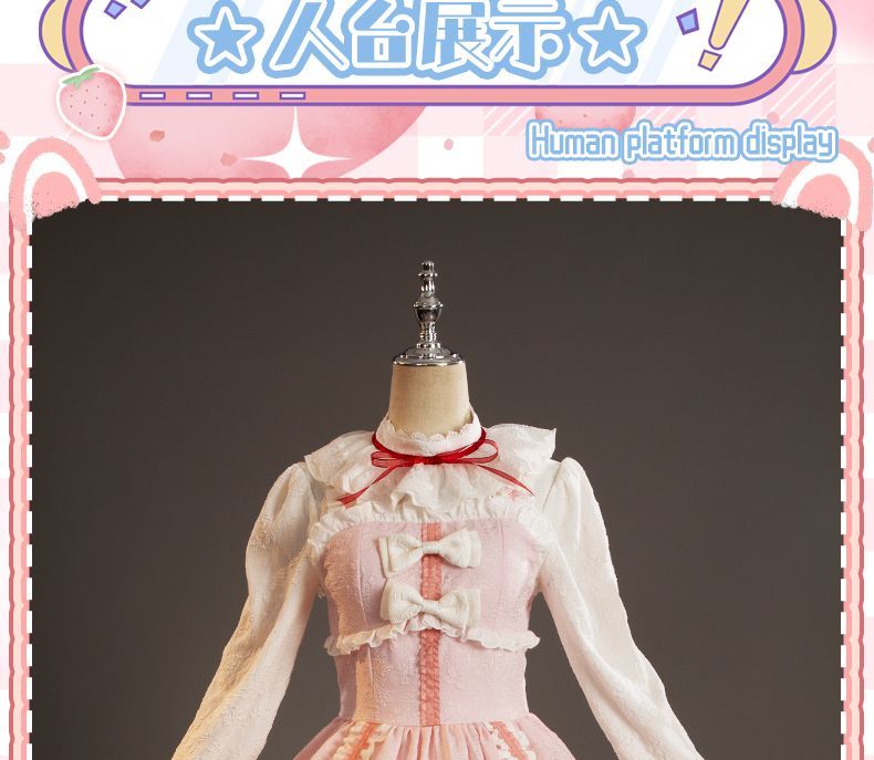 Gokou Ruri Cosplay Girls Dress for Halloween Christmas Festival Party Sweet Dress Women's Role Playing Princess Bow Dress