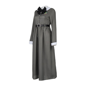Kikoru Shinomiya Cosplay Costume  Anime Kaiju No. 8 Gray Dress Uniform Headwear Halloween Party Women