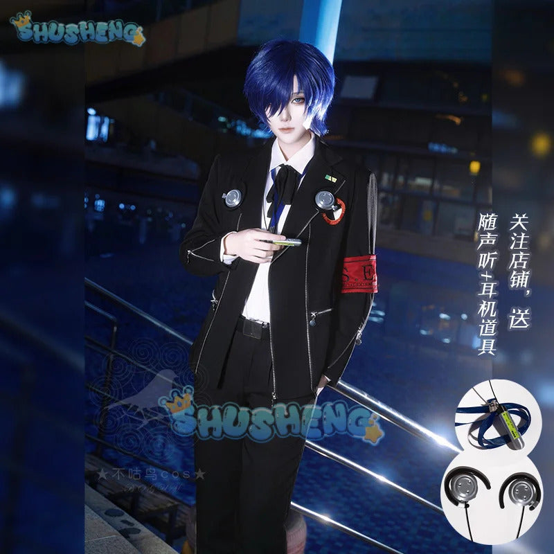 Yuuki Makoto Cosplay Costume Game Persona 3 High School Uniform Suits for Handsome Men Christmas Carnival Dress Party Shusheng