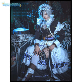 Game Nu: Carnival Blade Cosplay Costume Halloween Carnival Sweet Maid Dress Accessories Prop Set Woman Man Lolita Blade Uniform