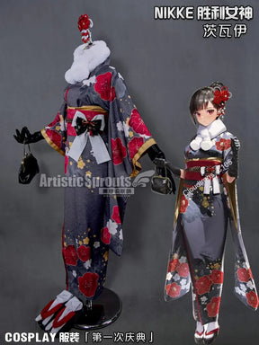 NIKKE：The Goddess of Victory  Zwei Cosplay Costume Halloween party new kimono dress accessories props wig woman uniform set
