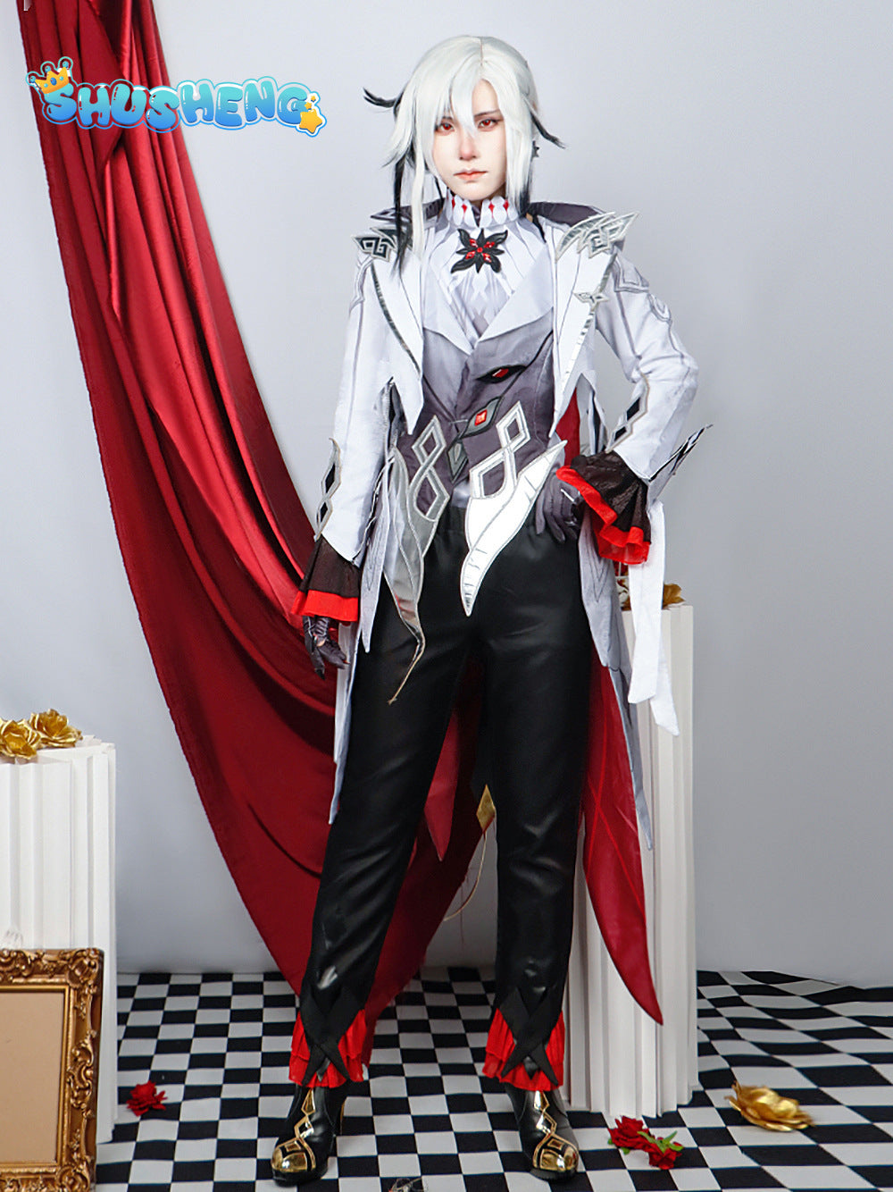 Shusheng Genshin Impact Peruere Arlecchino Cosplay Costume Game Party Uniform Hallowen Play Role Clothes