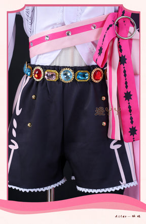 Aster Role-playing Costume Game Nu Carnival Aster Cosplay Outfits Halloween Party Set Short Pink Hair Role Play