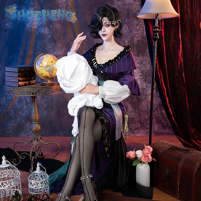 Game Reverse:1999 Tuesday Cosplay Christine costume Sexy Mature Purple Dress Accessories Halloween Ball Women New Uniform