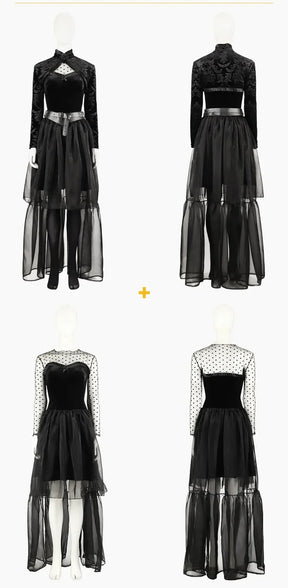 Lisa Cosplay Frankenstein Neighbor Woman Costume Halloween Carnival Gothic Sexy Women's Black Dress Coat Accessory uniform Set
