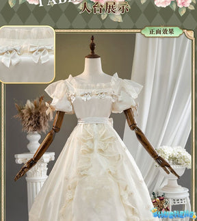 Eurydice Little Girl Cosplay Game Identity V Costume Girl Memory Alice Dress Headgear Wig Set Halloween Party Outfit Women