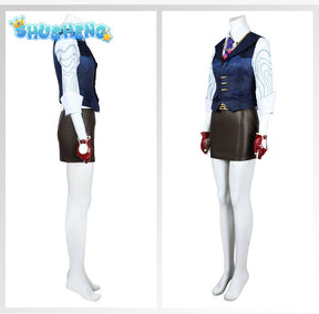 Woman Valorant Chamber Cosplay Costume Female Vest Shirt Skirt Outfit with Accessories Full Set and Individual Items Are Sold