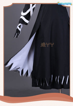 Anime Bleach Kurosaki Ichigo Cosplay Costume Japanese Manga Cosplay Black and White Outfit Halloween Role Play Uniform for Men