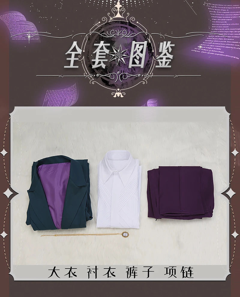Agatha Harkness Cosplay Prof. Emeritus Harkness Costume Movie coat shirt pants necklace carnival party men women suit uniform