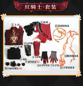 Shusheng-R COS-HoHo Identity V Knight Rare Fashion Game Suit Handsome Uniform Cosplay Costume Halloween Party Role Play Outfit Men S-XXL