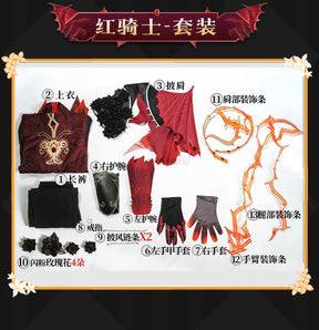 Shusheng-R COS-HoHo Identity V Knight Rare Fashion Game Suit Handsome Uniform Cosplay Costume Halloween Party Role Play Outfit Men S-XXL