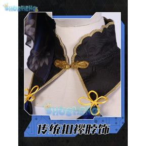 Yangyang cosplay costume wuthering waves game suit little blue hat unirom dress role play Halloween party outfit Women