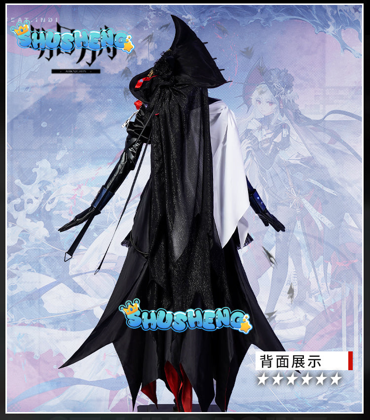 Specter The Unchained Cosplay Anime Game Arknights Costume Born As One Black Formal Dress Halloween Role Play Clothing