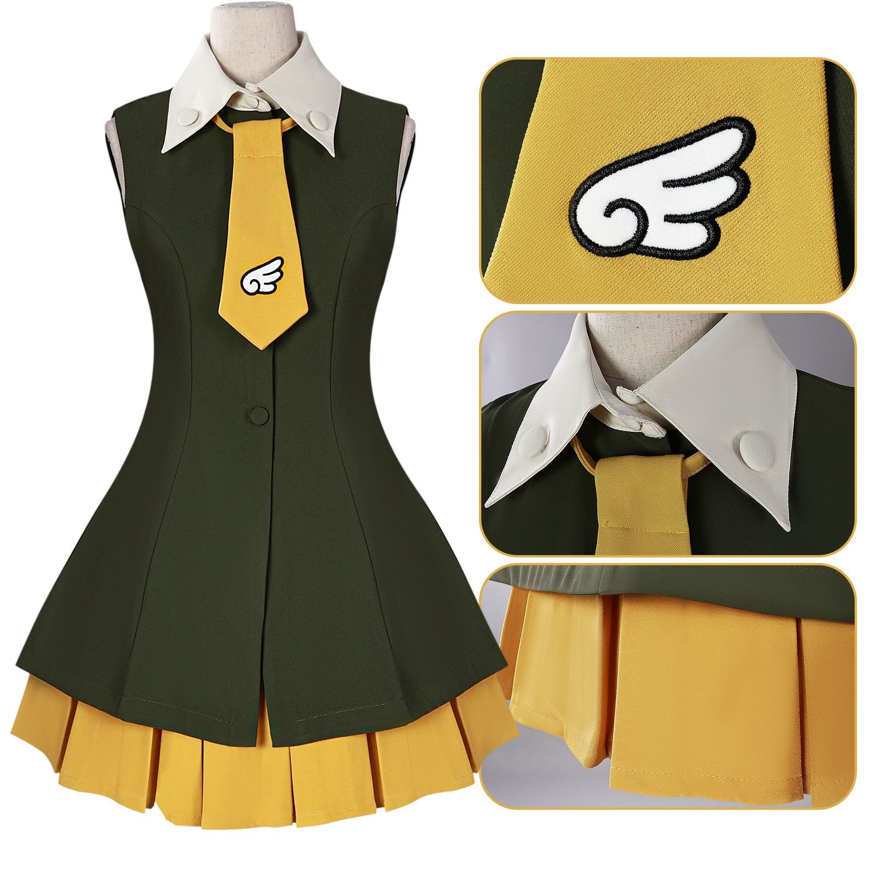 Kinomoto Sakura Cosplay Card Captor Sakura Costume  Anime Travel Uniform Roleplay Halloween Party Carnival Clothing