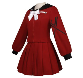 Tsukumo Kako The Hundred Line -Last Defense Academy- Cosplay costume Women Sweet JK Uniform Shirt Skirt Socks Tie Full Set