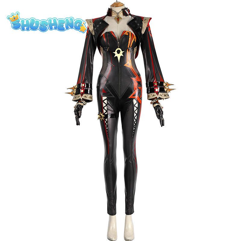 Genshin Impact Mavuika Pyro Archon Game Suit Gorgeous Jumpsuits Uniform Cosplay Costume Halloween Party Outfit Women