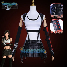 Tifa Lockhart cosplay fantasy wigs anime game Final Fantasy VII costume disguise adult women cosplay wherein Fantasia outfits