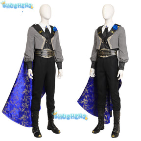 Sephiroth FF14 Game Final Fantasy Cosplay Blue Rose Thorn Night Costume Shoes Accessories props jackets Halloween Party Uniform