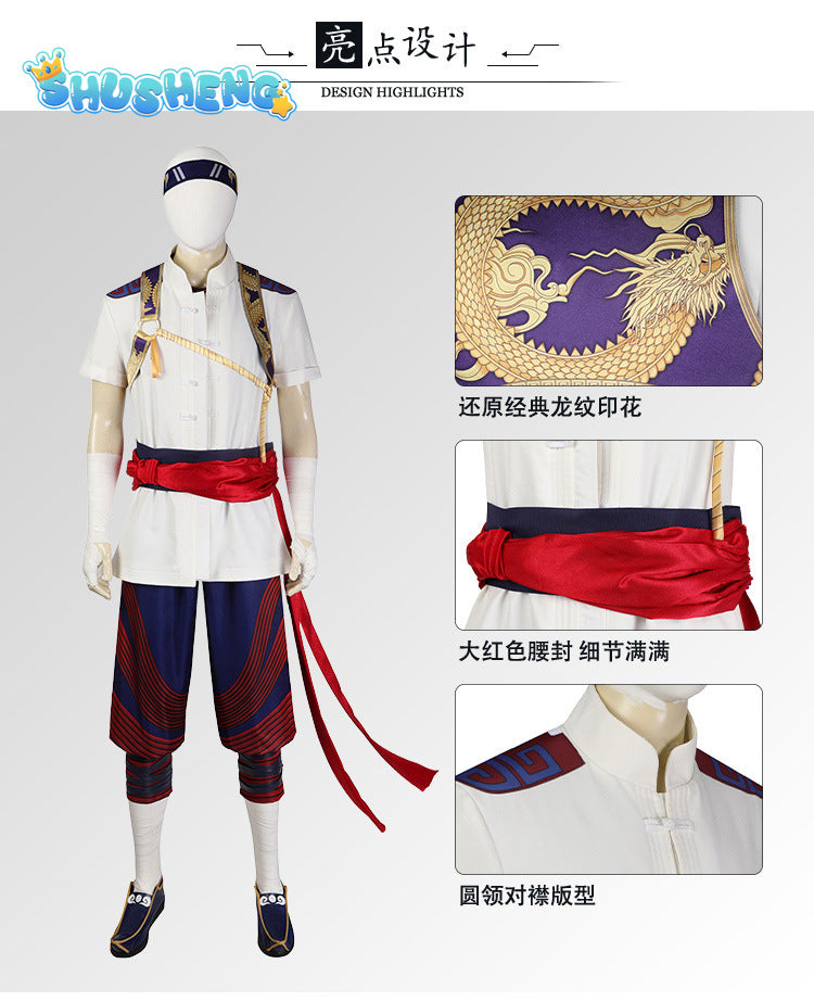 Liu Kang Cosplay Costumes Fantasia Game Mortal Uniform Kombat Role Play Outfit Halloween Carnival Party Suit For Men