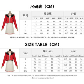 Anime dandadan Momo Ayase cosplay red costume coat dress socking earrings Hallowmas carnival play role clothes clothing