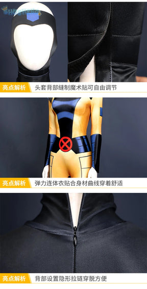 X Men 97 Phoenix Jean Grey Summers Cosplay Suit Superhero Bodysuit Phoenix Suit Spandex Outdo Halloween Suit