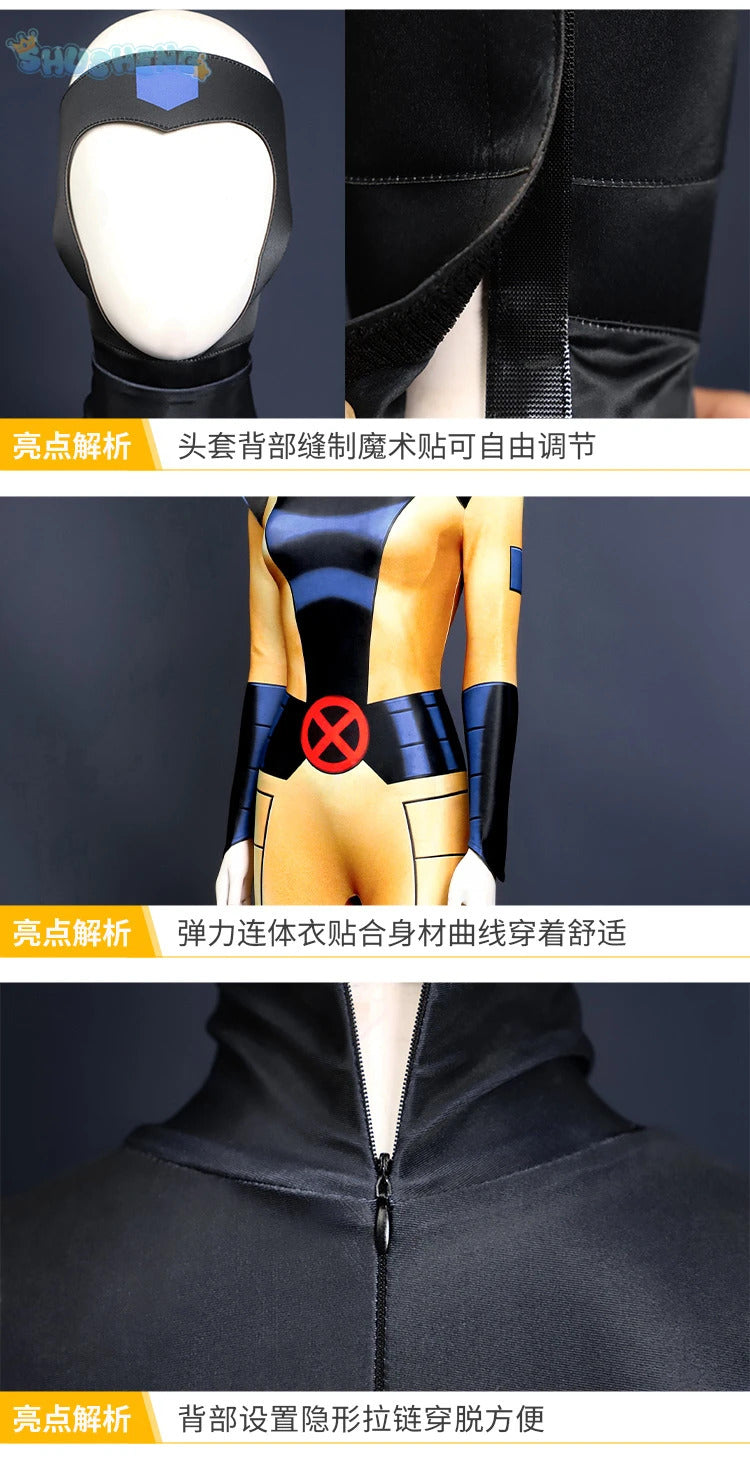 X Men 97 Phoenix Jean Grey Summers Cosplay Suit Superhero Bodysuit Phoenix Suit Spandex Outdo Halloween Suit
