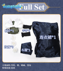Evening Moon Watching Dress Rin Cosplay Costume Halloween Kagamine Outfits Women Gorgeous Large Hem Dress Hat