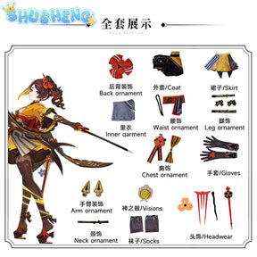 Chiori Cosplay Costume Genshin Impact Uniform Wig Anime Chinese Style Halloween Costumes Game