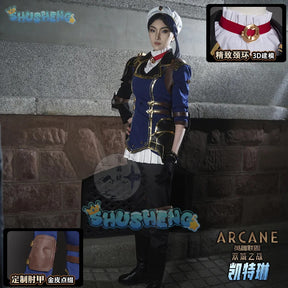 Shusheng lol arcane Season 2 VI Caitlyn cosplay costume uniform Halloween Carnival Party Christmas play rode clothing