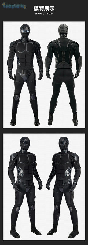 The Boys Season 2 Black Noir Cosplay Costume Black Jumpsuit Halloween Carnival Superhero Battle Noir Outfit Adult Men Helmets