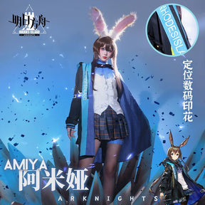 Anime! Arknights AMIYA RHODES ISLAND Combat Gear Lovely Uniform Cosplay Costume Halloween Outfit Women Dailydress Yu Costume