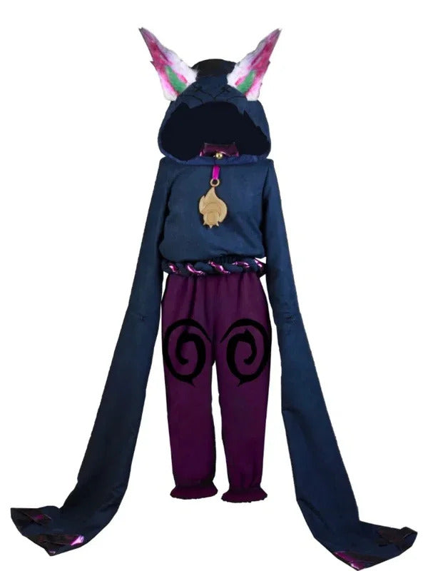 Game Lol Vex Dawnbringer Cosplay Costume Ears hats wigs accessories Halloween party cute man woman set