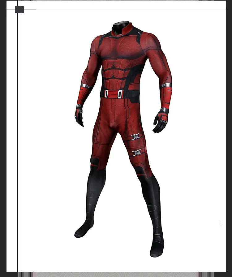 Daredevil‌ Cosplay Costume Jumpsuit Halloween Carnival Party Christmas Play Role Clothes Clothing for Men